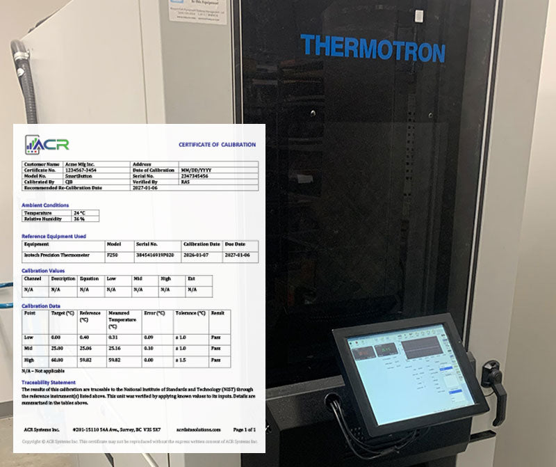 SmartButton – Three-Point Temperature Calibration (NIST-Traceable)